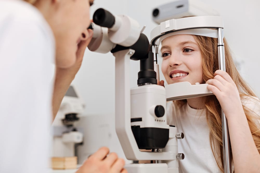 woman having an eye exam - Eye Exam in Reno